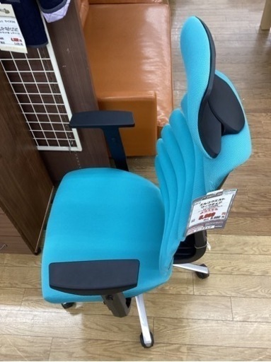 KA-39【新入荷　リサイクル品】ニトリ　エルゴクエスト　ワークチェア　ブルー系