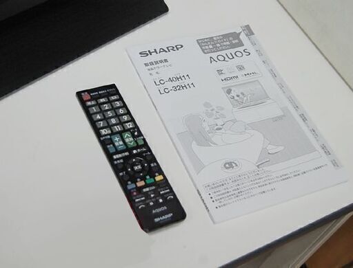液晶テレビ 40インチ 2014年製 SHARP LC-40H11 液晶TV 40型 説明書・リモコン付き 動作確認済み シャープ 札