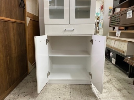 【愛品館 江戸川店 食器棚】株式会社サンウッディ 2枚扉カップボード ID:151-008107-007
