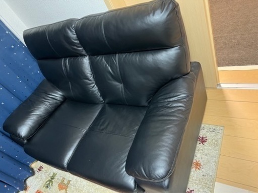 ◾️美品◾️ニトリ　2人用ソファ　ルーチェ2LT KD BK