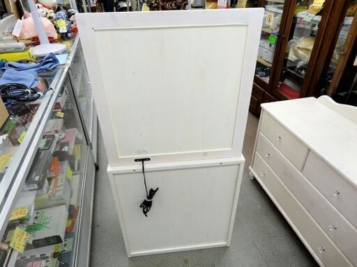 ドレッサー フレンチカントリー イス付き 2口コンセント付き ホワイト 引き出し収納 鏡台 西岡店