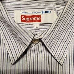 ストライプシャツ　Supreme/シュプリーム　Lサイズの画像