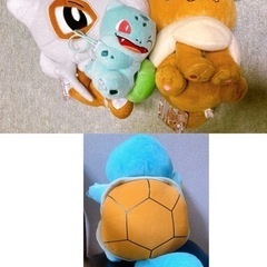 【決まりました】ポケモン　タグ付きコロッとまんまるぬいぐるみ他　４点セットの画像