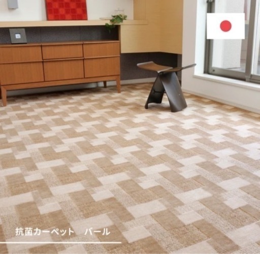 6畳【レトロ可愛い】敷き詰めカーペット タフト 抗菌 日本製 「バール」 5カラー＆江戸間