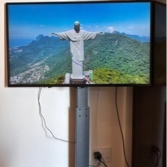 LGモニター、テレビスタンド、Amazon fire TV setの画像