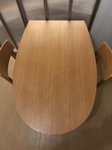 ダイニングテーブルセット　楕円丸型 希少 