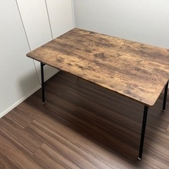 【八丁堀】ダイニングテーブル ビンテージ風 収納可能！の画像