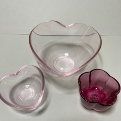 【2月まで】ハートのガラス皿