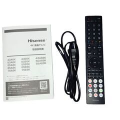 ハイセンス 43V型 4Kチューナー内蔵 液晶割れ テレビ 43E6K 【ジャンク】の画像