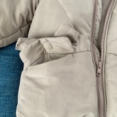 お話し中　ブランシェス　110cm ダウン　コート　くすみピンク　リボンの画像