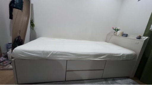 ニトリ引き出し収納付きシングルベッド　2年使用