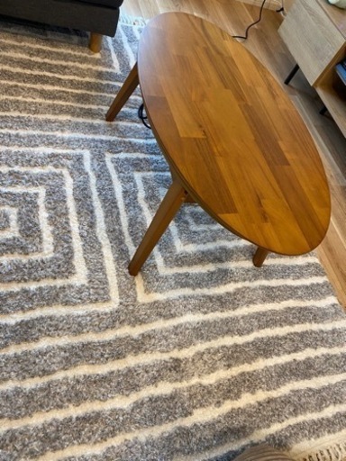 楕円 テーブルこたつ センターテーブルにも 2way 北欧風