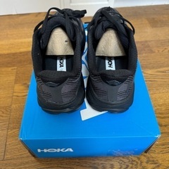 【新古品】HOKA ONE ONE CLIFTON9 WIDE 26cm ブラック メンズ ホカオネオネ クリフトン9 ワイド 極美品 ほぼ新品 厚底 ランニング可の画像