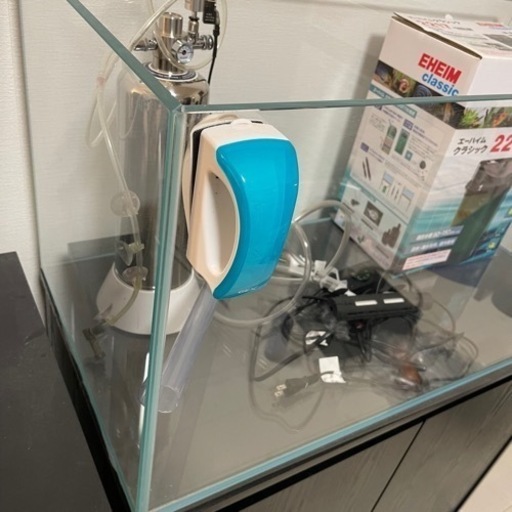 美品アクアリウムセット　アクロ90cm水槽　スーパークリア　Co2ジェネレーター　エーハイム2217 ヒーター　冷風器　セット