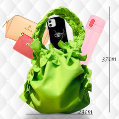 サブバッグ　フリフリフリル　ふわふわボリューム感たっぷりフェミニンバッグの画像