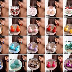 ピアス　スタッド　バックキャッチピアス　パール調　ダブルピアス✨の画像