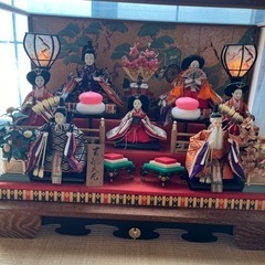 雛人形(ガラスケース入り・オルゴール付き)
