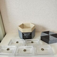 未使用保管品 HOYA CRYSTAL 保谷クリスタル 純正クリスタル食器 北山杉 河上恭一郎 小皿 食器 5枚セットの画像