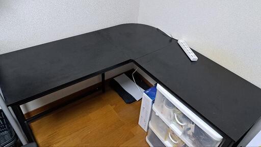 【ご相談中】パソコンデスク 作業机 L字デスク 黒