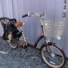 都内千葉市引取限定】チャイルドシート付きママチャリ 20インチ 3段変速