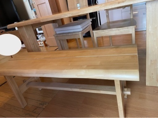 お値下げしました！大川家具　ナチュラル　ダイニングテーブルセット　4人掛け