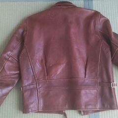 最終値下げ☆革ジャン シングルライダース☆希少ブラウン襟 タロン製ジッパーの画像