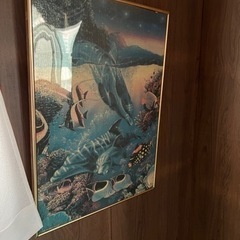 ⭐️あげます⭐️ジグソーパズル ラッセン風　完成品　額縁付き