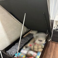 【跳ね上げ式収納】セミダブルベット ニトリ