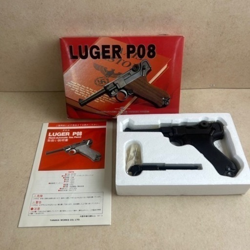 d114604 タナカ LUGER P08 ヘヴィウエイト ガスブローバック ガスガン 箱付き ASGK エアガン モデルガン ルガー Luger 現状品 中古品
