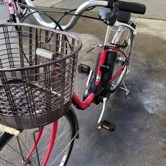 271 パナソニック新機種電動アシスト自転車viviDX26インチレッドボディー