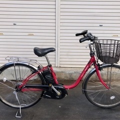 271 パナソニック新機種電動アシスト自転車viviDX26インチレッドボディー