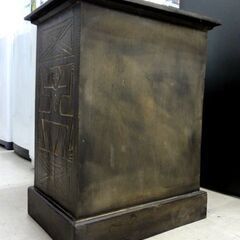 バリ風家具 3段チェスト アジアン 彫刻 原人 箪笥 タンス 収納 家具 レトロ アンティーク 札幌市 中央区 南12条の画像