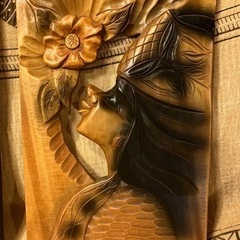 アイヌ木彫り壁掛け