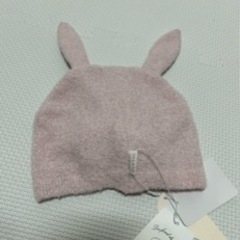 希少　新品未使用　タグ付き　ジェラートピケ　うさぎ　ベビー帽子の画像