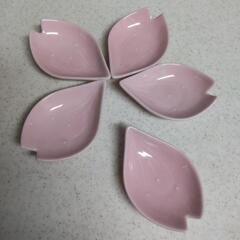 小皿　桜　花びら型　５枚の画像