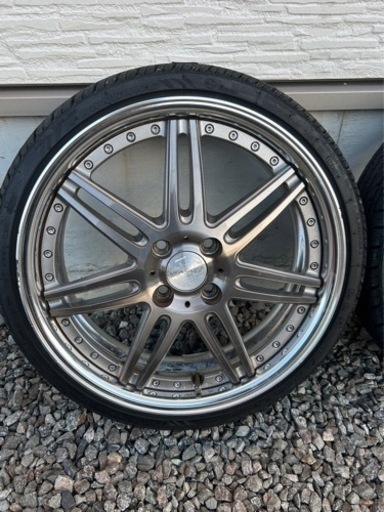 WORK RIZAL TADO 17インチ5.5j ＋45 22年タイヤ付き　4本セット