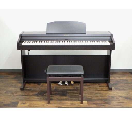 【ジモ取引終了1/20】≪U661ジ≫ 通電OK Roland/ローランド 電子ピアノ RP501R-CR 88鍵盤 2019年製 椅子付属 クラシック・ローズウッド調 Bluetooth機能