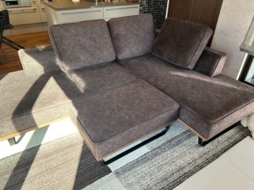 美品　カウチソファ３点セット