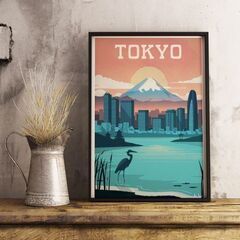 コレクター - アレックス・アスフォーによる限定版 50x70cm 東京ポスター - 新品の画像