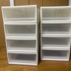 衣装ケース　収納ボックス　ホワイト　プラスチック　チェストの画像