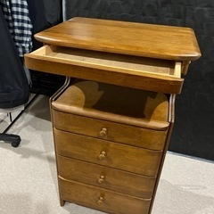 木製　電話台　コンセント付きの画像