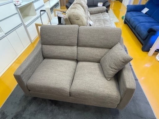 【リサイクルサービス八光】ニトリ　2人用布張りソファ(NポケットA4R DR-BE/脚DBR)