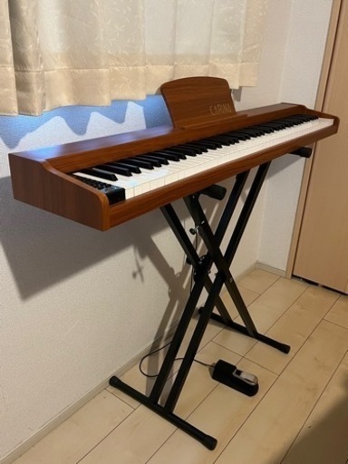 【値下げしました】Carina 電子ピアノ 88鍵(ウォールナット/茶)・ スタンドセット
