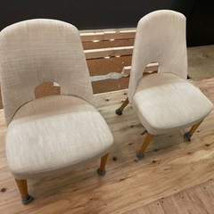 布生地ダイニングチェア2脚