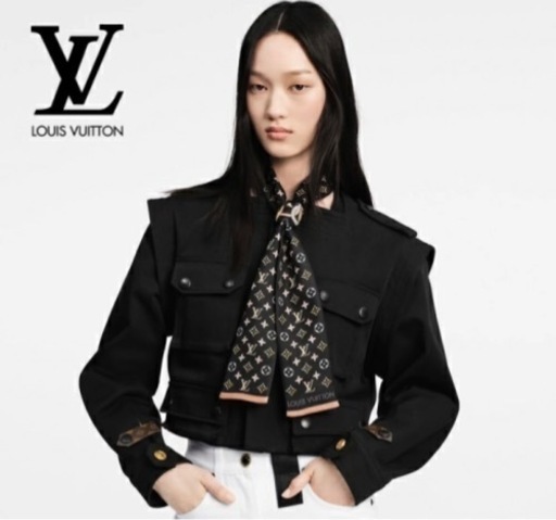 LOUIS VUITTON ルイ・ヴィトン　スカーフ　バンドー　ヴィヴィエンヌ アンド ビヨンド　シルク 100% ノワール　リバーシ