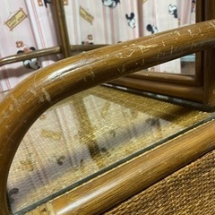 【差し上げます！】レトロな籐（ラタン）ドレッサーの画像