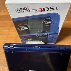 Newニンテンドー3DS LL メタリックブルー 別売ACバッテリー付の画像