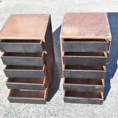 【2つセット】レトロ家具　引き出し　収納棚　の画像