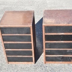 【2つセット】レトロ家具　引き出し　収納棚　