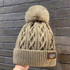 茶色　ニット帽　新品の画像
